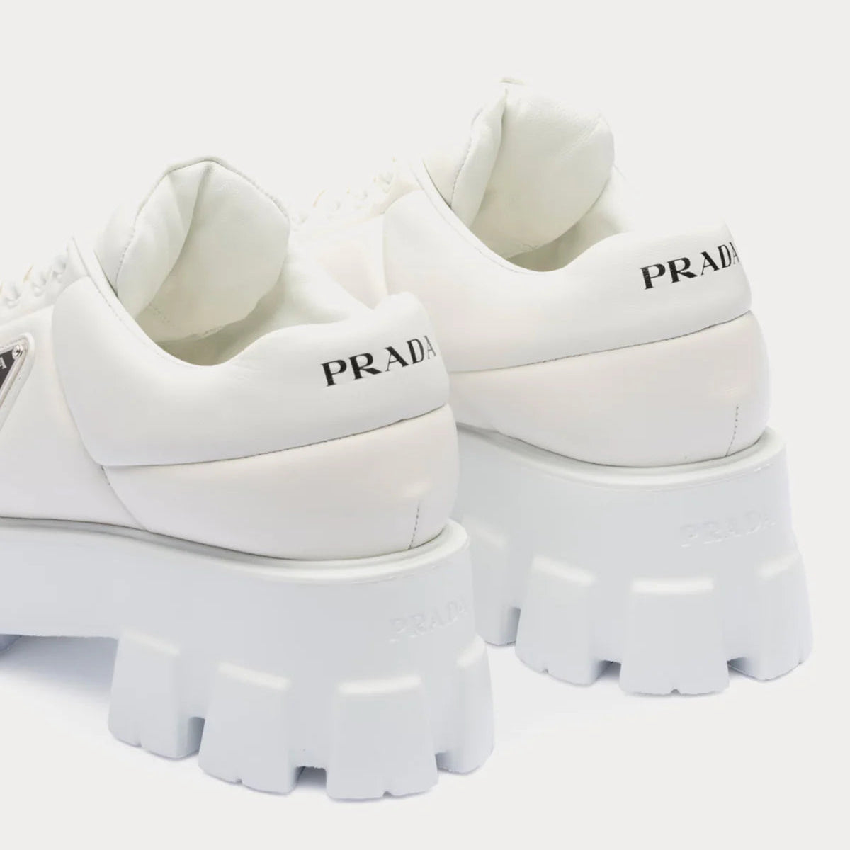 Prada White Chunky Sneakers Logo