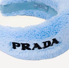 Prada Logo Terry Cloth Headband