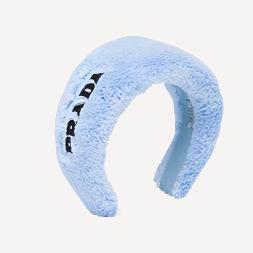 Prada Logo Terry Cloth Headband