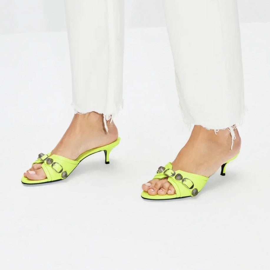 Balenciaga Neon Cagole Slides