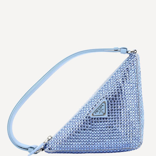 Prada Crystal Blue Triangle Bag