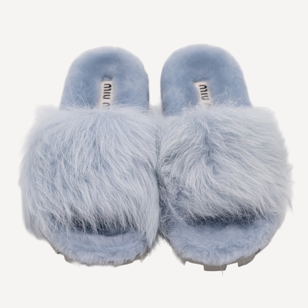 Miu Miu Furry Blue Slide