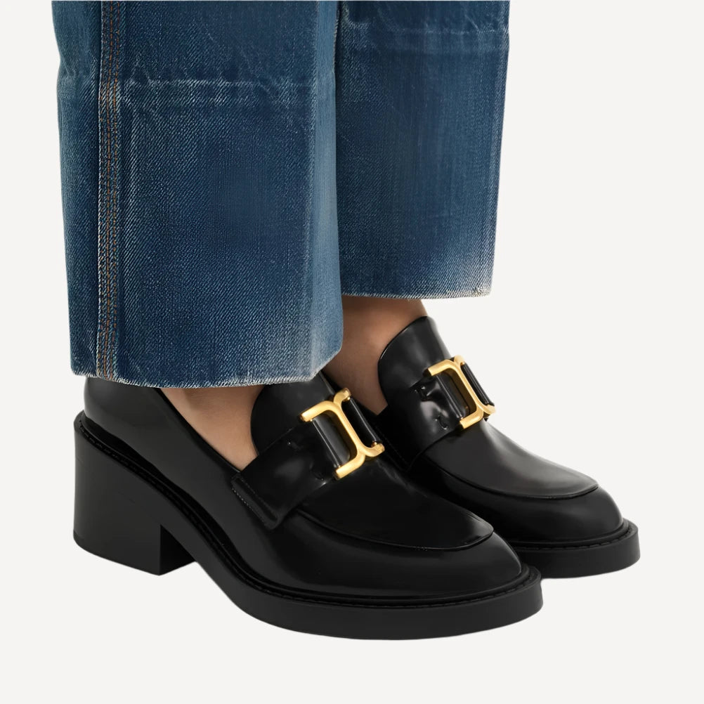 Chloe Marcie Heeled Leather Loafer