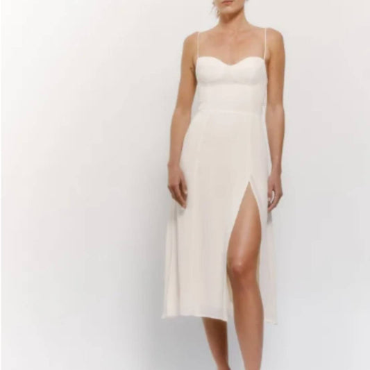 Juliette Midi-Length Dress Ivory