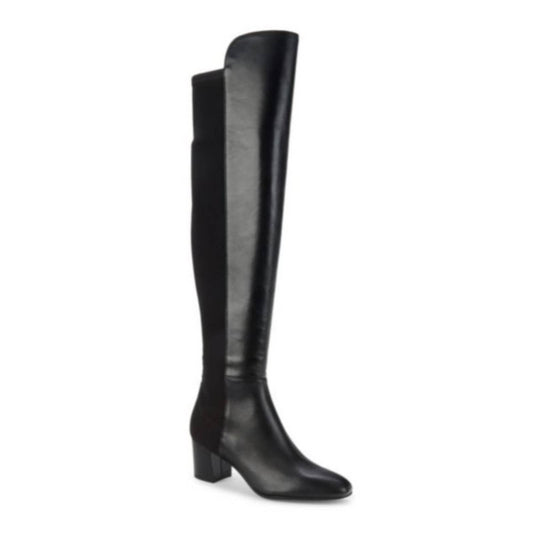 Gillian 60 City Black Leather Block Heel Knee-High Boots