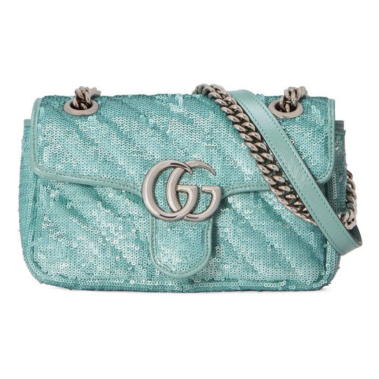 Marmont Gg 2.0 Purse Green Sequin